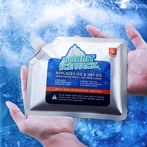 Reusable Ice Packs for Lunch Boxes - 5 Pack Cooler Size