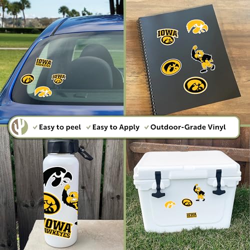 Iowa Hawkeyes Desert Cactus Sticker Sheet – Official NCAA Football Decals