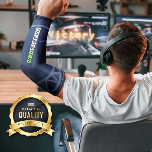 Large Nexa Sleeve Compression Arm Sleeve for Gamers & Athletes - Reduces Friction & Fatigue