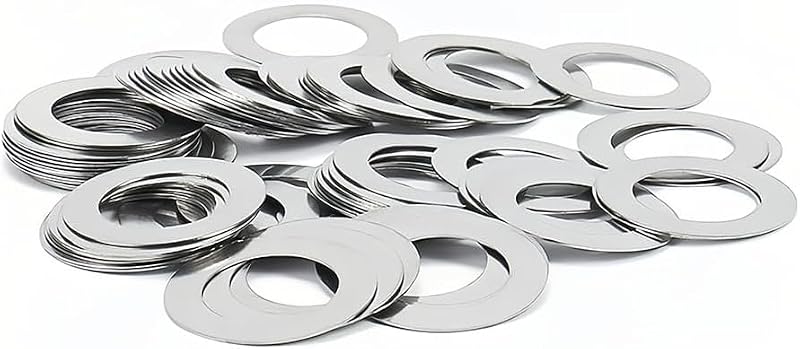 80PCS M3x5mm Steel Shim Set for AEG Airsoft Gearboxes - 0.1mm to 0.5mm