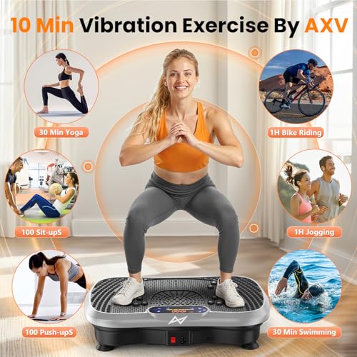 Vibration Plate Fitness Machine - 200W Oscillating Shake Plate with Bluetooth - Silver