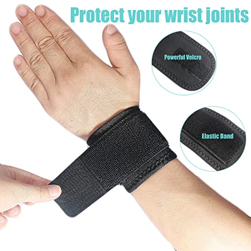 Adjustable Wrist Compression Strap Support - 2 Pack for Pain & Tendonitis