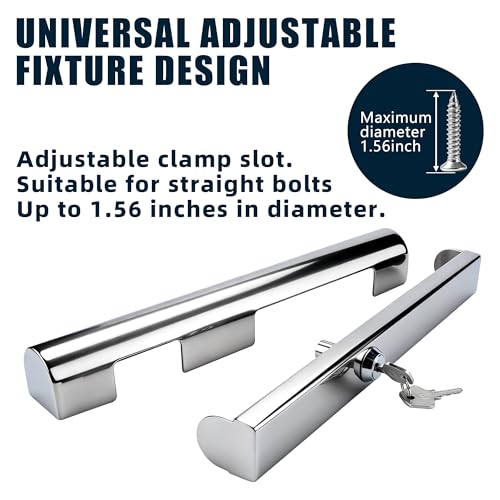 Heavy Duty Outboard Motor Lock - Marine-Grade Stainless Steel, Brass Locking Security