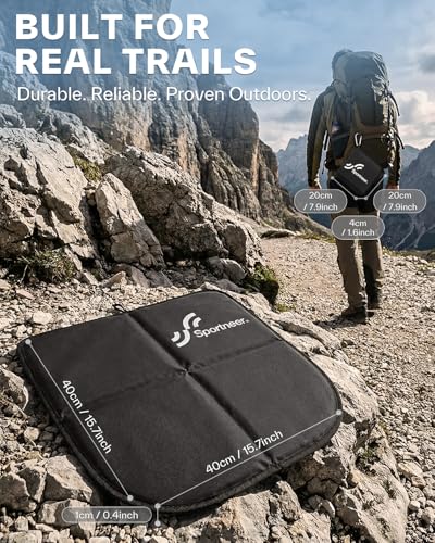 Lightweight Waterproof Folding Seat Pad - Black - 15.75" x 15.75"