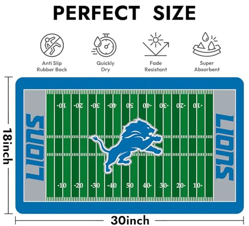 Football Field Design Non-Slip Door Mat - 30" x 18" - L05