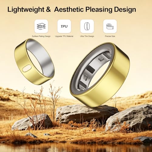 Oura Ring Cover - 3 Pack TPU Protection for Oura Ring 4/3 - Gold
