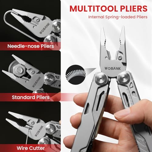 WOBANK 29-in-1 Multitool Pliers Full-Size EDC Knife, 420 Stainless Steel