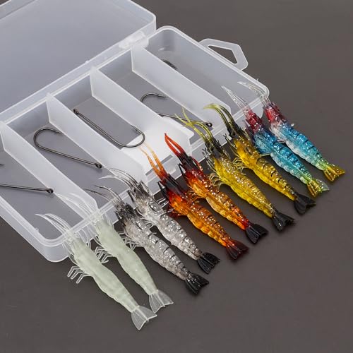 10pcs Soft Shrimp Lure Set - Realistic Silicone Bait for Fishing