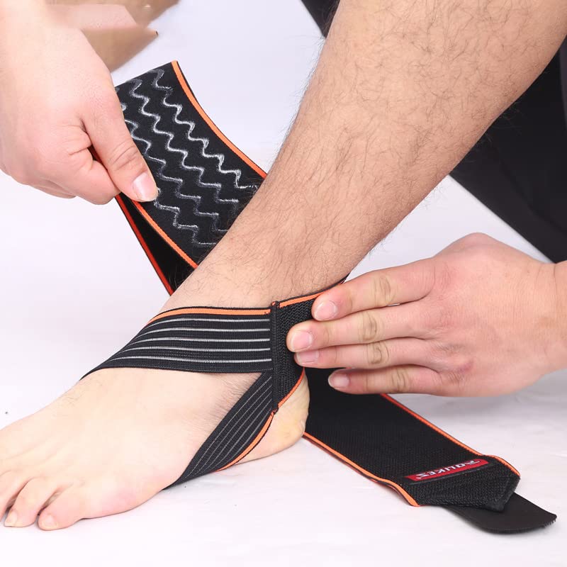 Breathable Adjustable Compression Ankle Support Brace - Blue