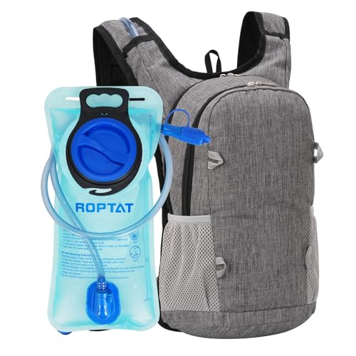 Roptat 2L Hydration Backpack with Insulated Bladder – Silver Version, Large