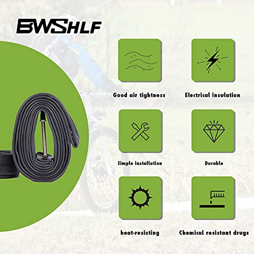 BWSHLF 700x25-32/18-25/35-45 Road Bike Inner Tube with 60mm Presta Valve – 2 Pack