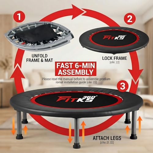 40'' Foldable Fitness Trampoline with Safety Pad & Game - 400lbs