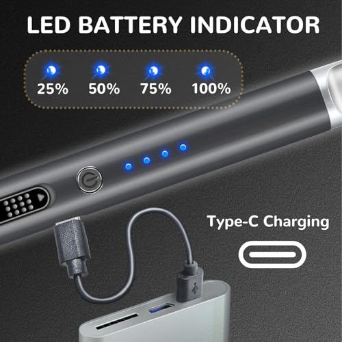 2 Pack USB Rechargeable Electric Arc Lighter - Windproof - Black+Silver