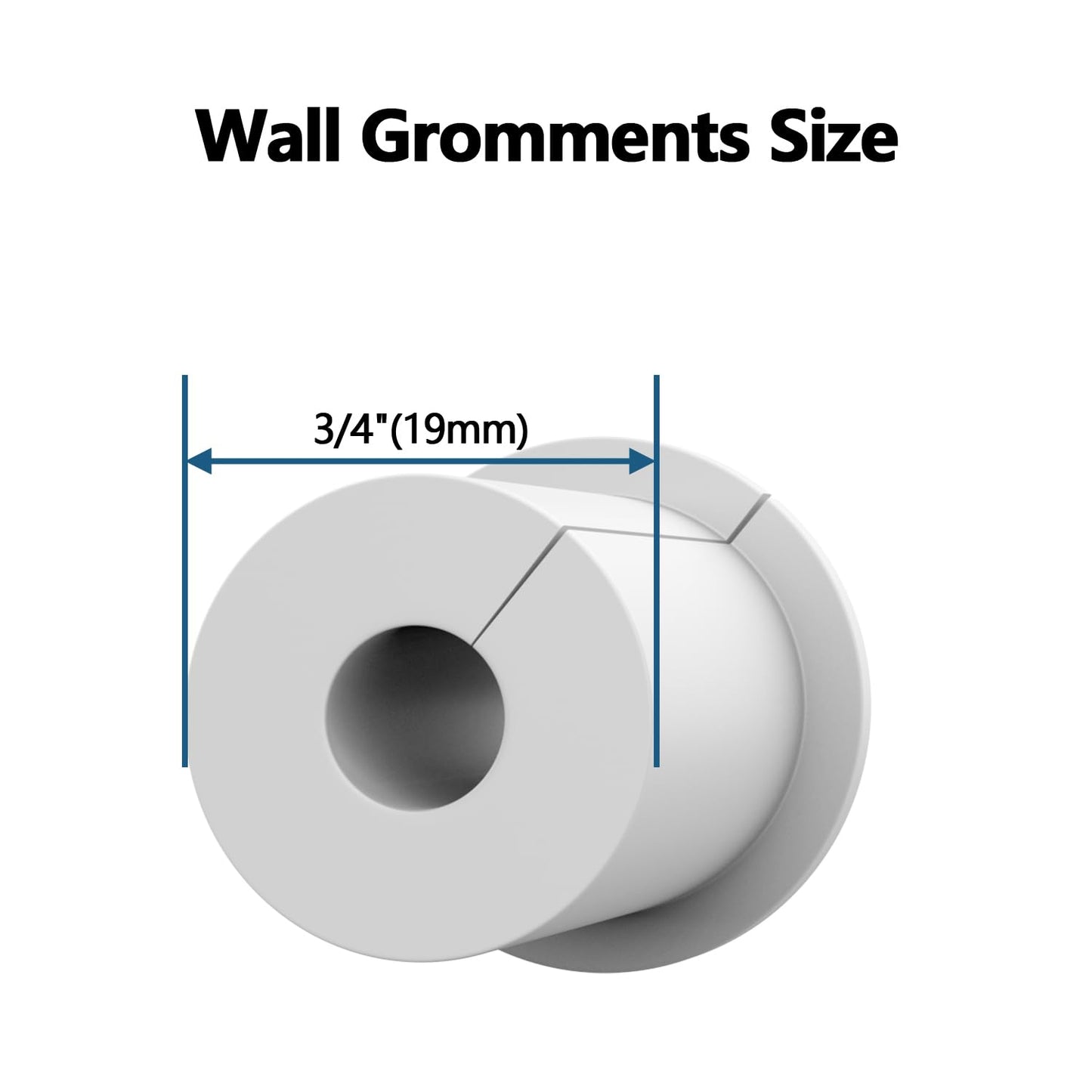 4PCS White 3/4inch starlink Wall Cable Pass Through Bushing Grommets Accessories (4PCS White Starlink Grommets)