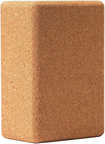Cork Yoga Blocks 2 Pack - Natural Non-Slip Blocks, 9"x6"x4"