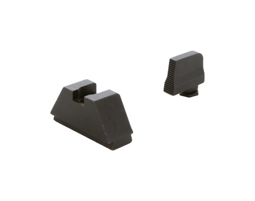 AMERIGLO Optic Compatible Sight Set for Glock - 2XL Tall Black Serrated .350" Front, Flat Black .429" Rear