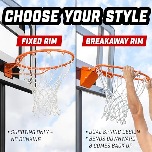 18" Steel Basketball Rim - Fixed Mount for Replacement Use