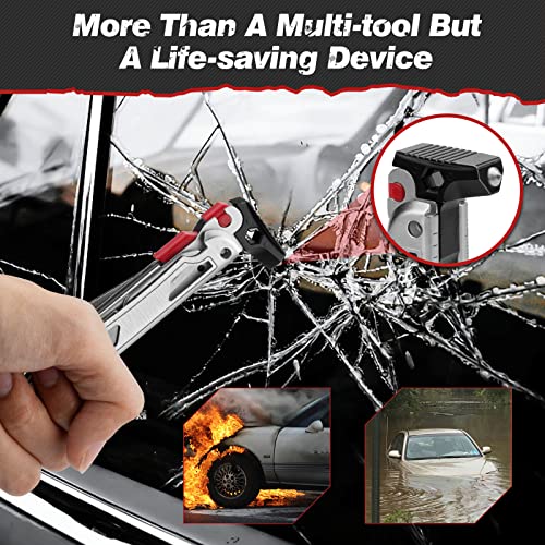 BIBURY 22-in-1 Multitool Pliers with Fire Starter, Whistle & Locking Safety Design