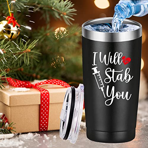Mamihlap 20oz Black Travel Mug Tumbler for Nurses & Doctors - Appreciation Gift