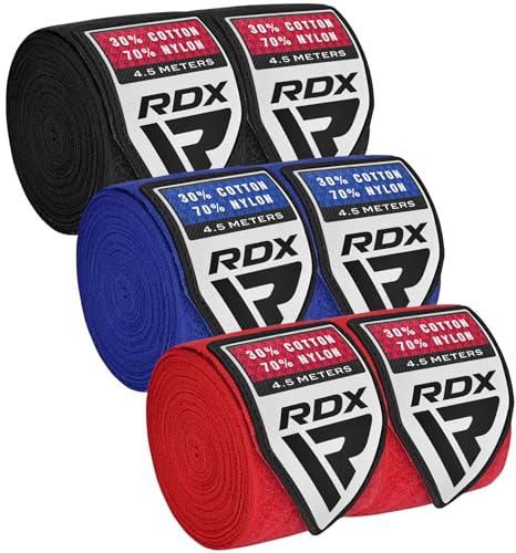 RDX Boxing Hand Wraps Pack of 3 – 4.5M Multi-Color Muay Thai MMA Support