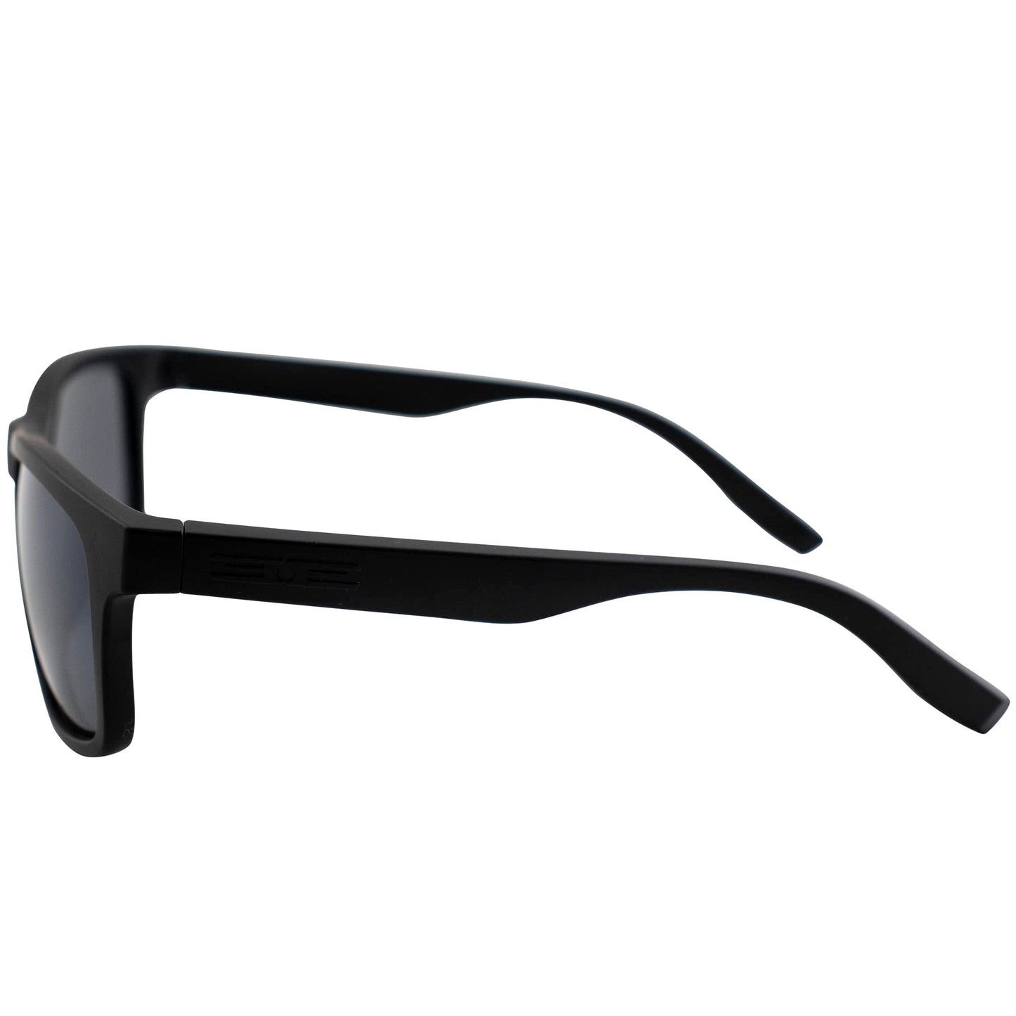 Epoch Eyewear Delta Watersports Fishing Sunglasses 2 Pair Black Frame with Polarized Super-Hydrophobic Blue Mirror & Smoke Lenses