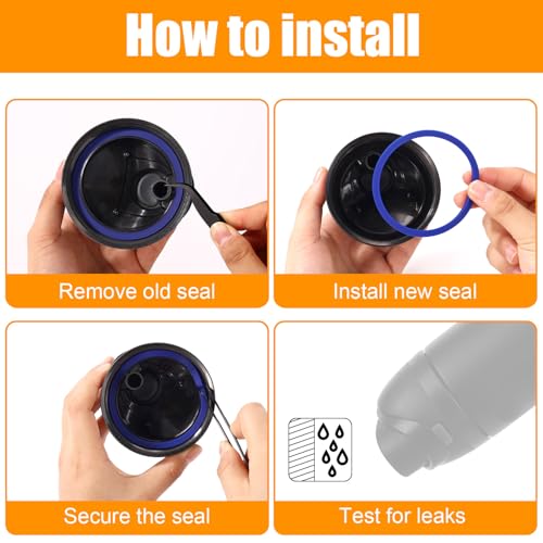 Replacement Sealing Rings for Owala FreeSip Water Bottles - Dark Blue, 6pcs