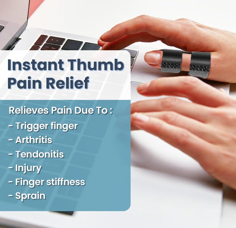 Thumb Splint for Pain Relief - Adjustable Support (2 Pack) - No Ice Packs