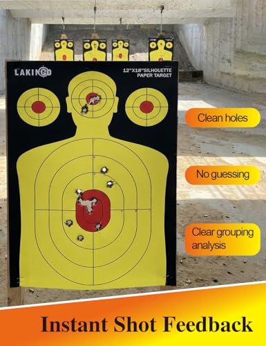 High-Visibility Shooting Targets - 12x18 Inch Yellow - 10pcs Triple Target