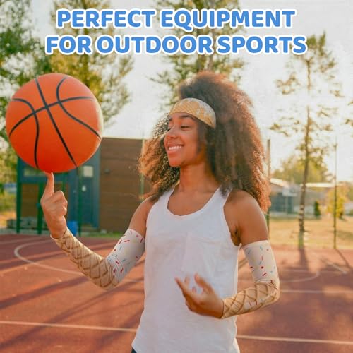 Youth Ice Cream Baseball Arm Sleeves & Sports Headbands - X-Large Multicolor
