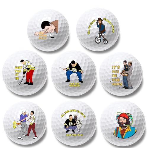 Funny Golf Balls - Happy Themed Gift Set for Golf Lovers - 4PCS