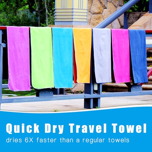 Microfiber Camping Towel - Quick Dry, Soft & Absorbent - Navy Blue, M: 40" x 20"