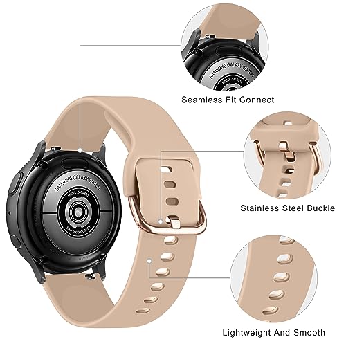 20mm Quick Release Silicone Watch Band for Smart Watches - Stone - Large