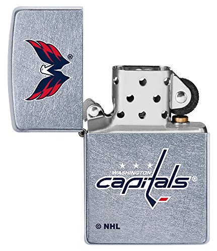 Genuine Zippo NHL Street Chrome Pocket Lighter - Washington Capitals