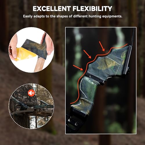 GearOZ Camo Silencing Tape for Hunting 4x90 Inches Self-Adhesive Camouflage Lurk Tape