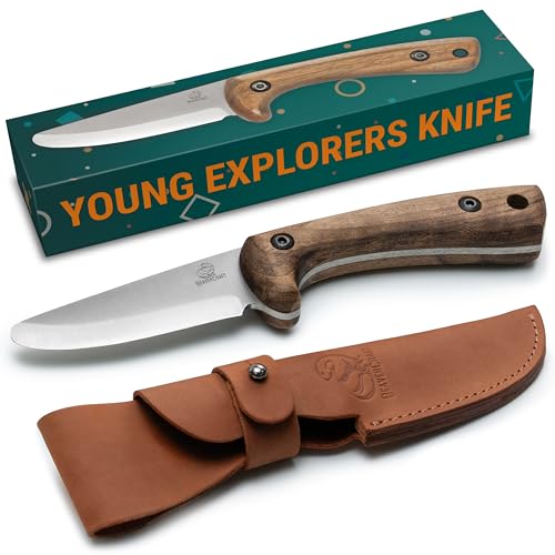 BeaverCraft Kids Scout Knife with Rounded Tip – Safe Whittling Knife for Boys 8-12