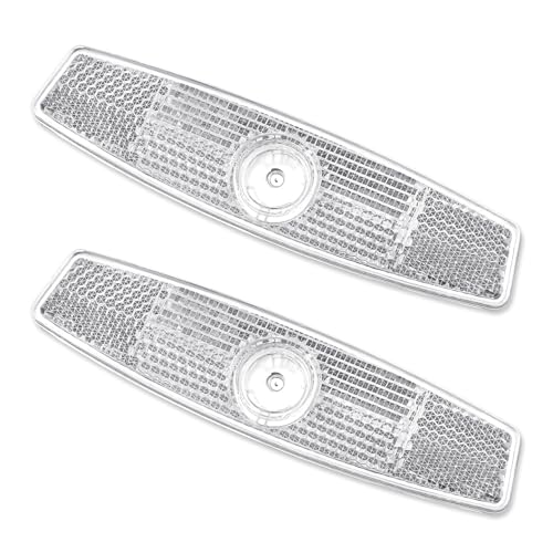 2 Pcs Portable Bicycle Wheel Reflectors - 4.49 x 1.08 x 0.53"