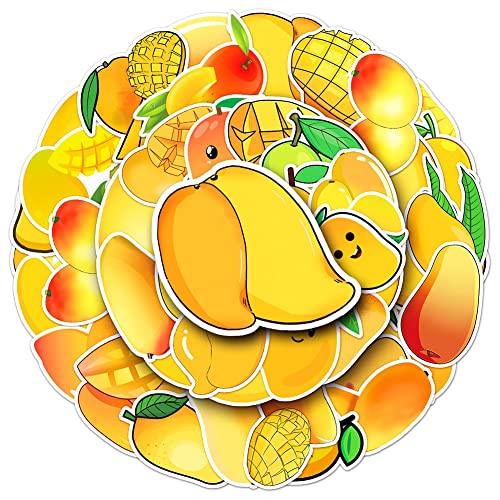 50-Piece Mango Sticker Pack - Waterproof Vinyl Decals for Laptop and DIY