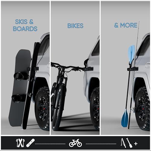 Gravity Grabber Magnetic Car Mount for Skis Snowboards Bikes & Gear | Silicone Vehicle Mount | Tailgate Storage