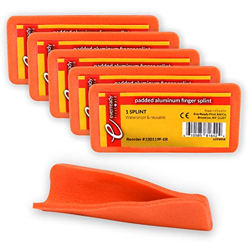 Padded Aluminum Finger Splints - 4" x 2" (Pack of 5)