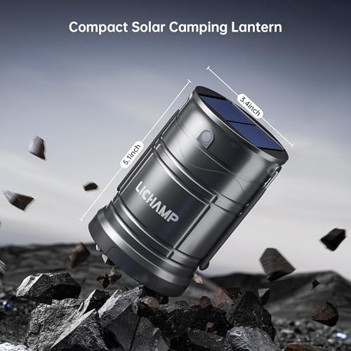 4-Pack Solar Camping Lanterns USB Rechargeable LED Emergency Lanterns with 3 Modes