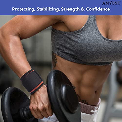 Wrist Brace - 2 Pack Highly Elastic Compression Support - Cork Orange