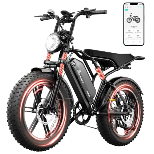 Electric Fat Bike - 48V 15Ah Battery, 1500W Motor, Dual Suspension - Black
