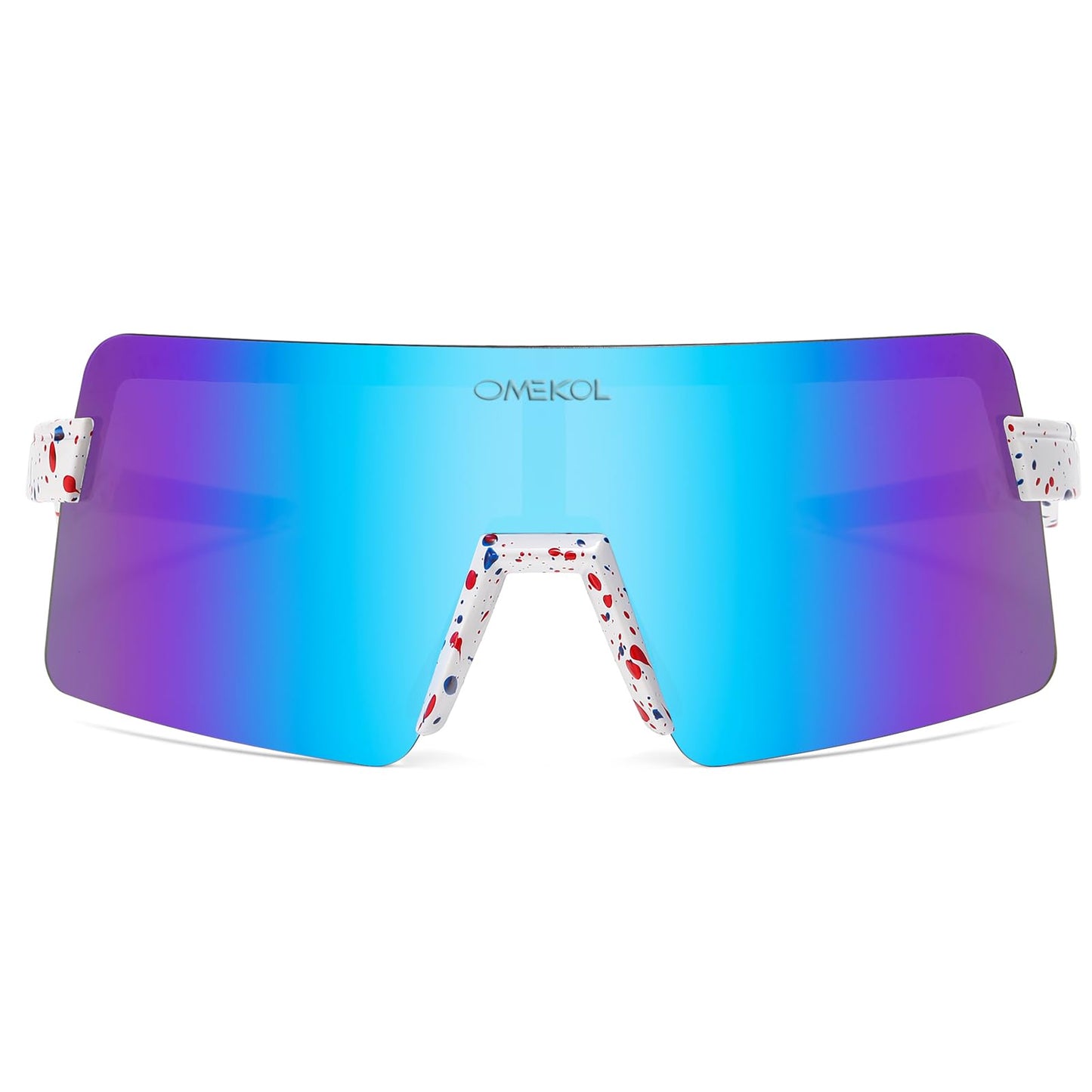 OMEKOL Age 8-18 Youth Polarized Baseball Sunglasses Boys Girls Sports Sun Glasses UV400 Goggles Head Width Less Than 5 Inch - AP6-S