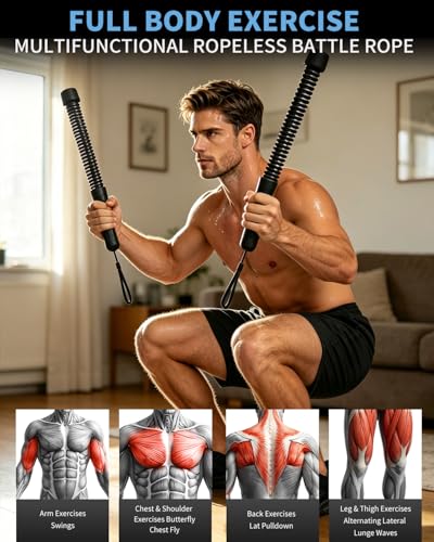 Weighted Ropeless Battle Rope for Home Gym - Portable Strength Training