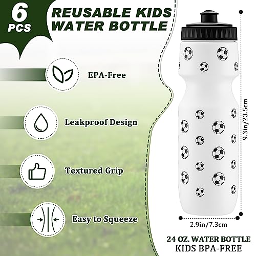 Talltalk 12pcs Soccer Water Bottles & Drawstring Bags Set 24oz, Sports Drink Bottles & Gym Bags