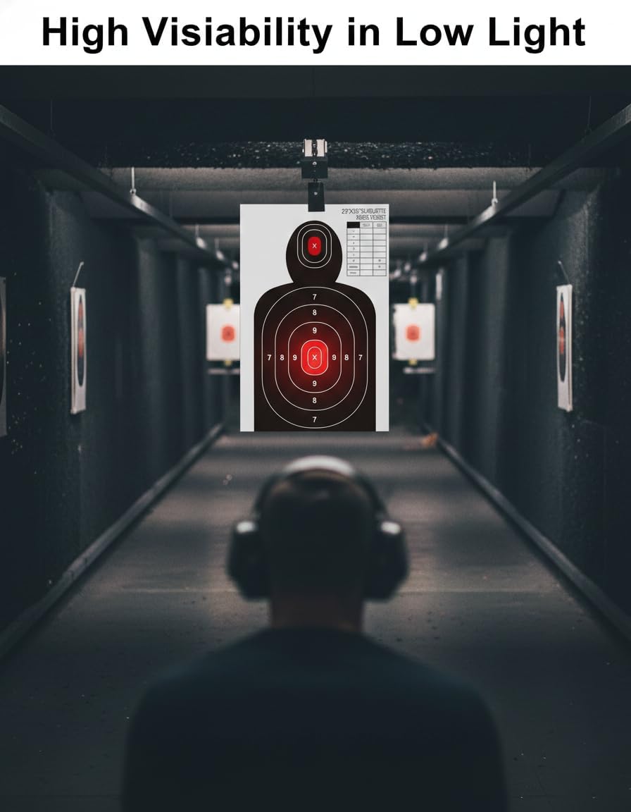 Paper Silhouette Shooting Targets by [Brand Name] - 23x35 Inch for Indoor/Outdoor Use | Ideal for Handguns, Rifles & Airguns