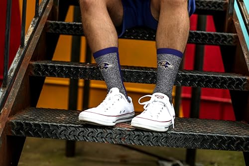 NFL Baltimore Ravens Marble MVP Crew Socks - Large
