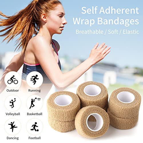 Self-Adhesive Skin Colour Elastic Bandage Tape - 12pcs