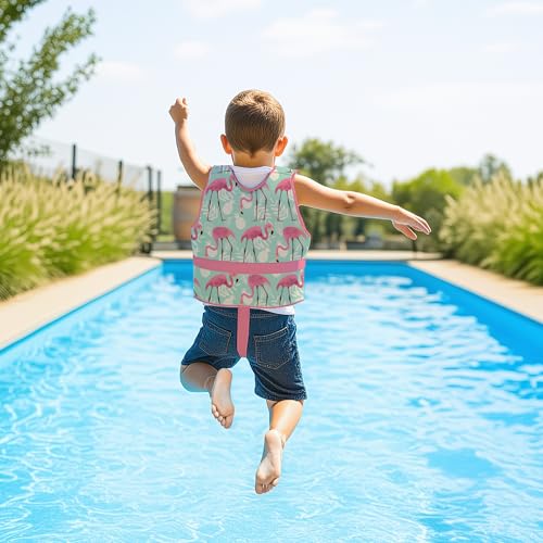 Pro Aviana Flamingo Toddler Swim Vest Floaties for Kids 33-60 lbs Medium
