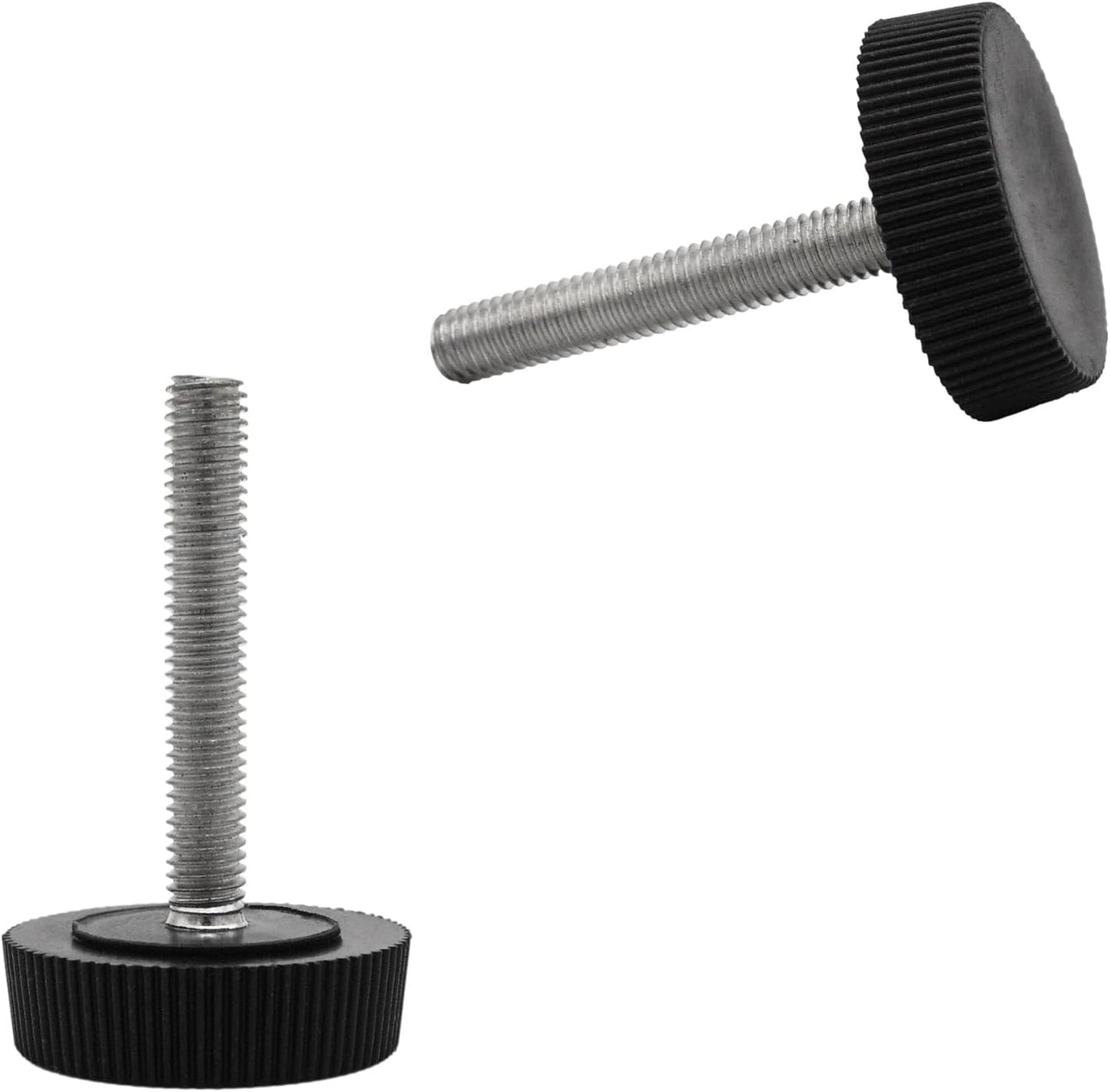 (Pack of 8) Furniture Leveling Feet 3/16" x 1-3/16" (M5 x 30 mm), Adjustable Round Legs 63/64" (25 mm) Diameter, 3/16" (M5) Thread Leveler Foot